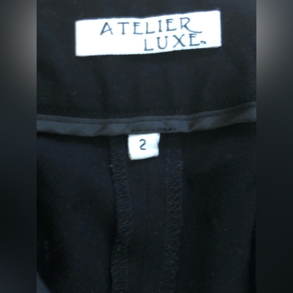 Atelier Luxe Elastic Waist Straight Leg Pants - Picture 3 of 3